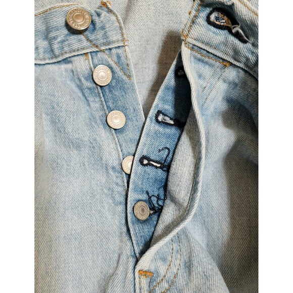 Levi's 501 XX Mens Straight Button-Fly Jeans 34/30 Blue Cotton-Blend 00501-3184 - Picture 4 of 16